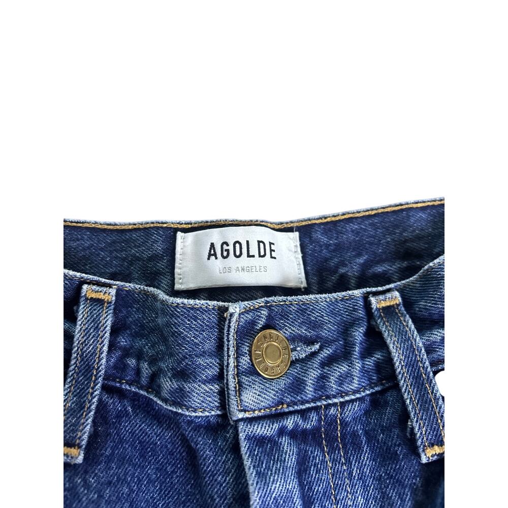AGOLDE Los Angeles Dark Wash High Rise Straight Leg Jeans Size 28 EUC - Picture 2 of 10